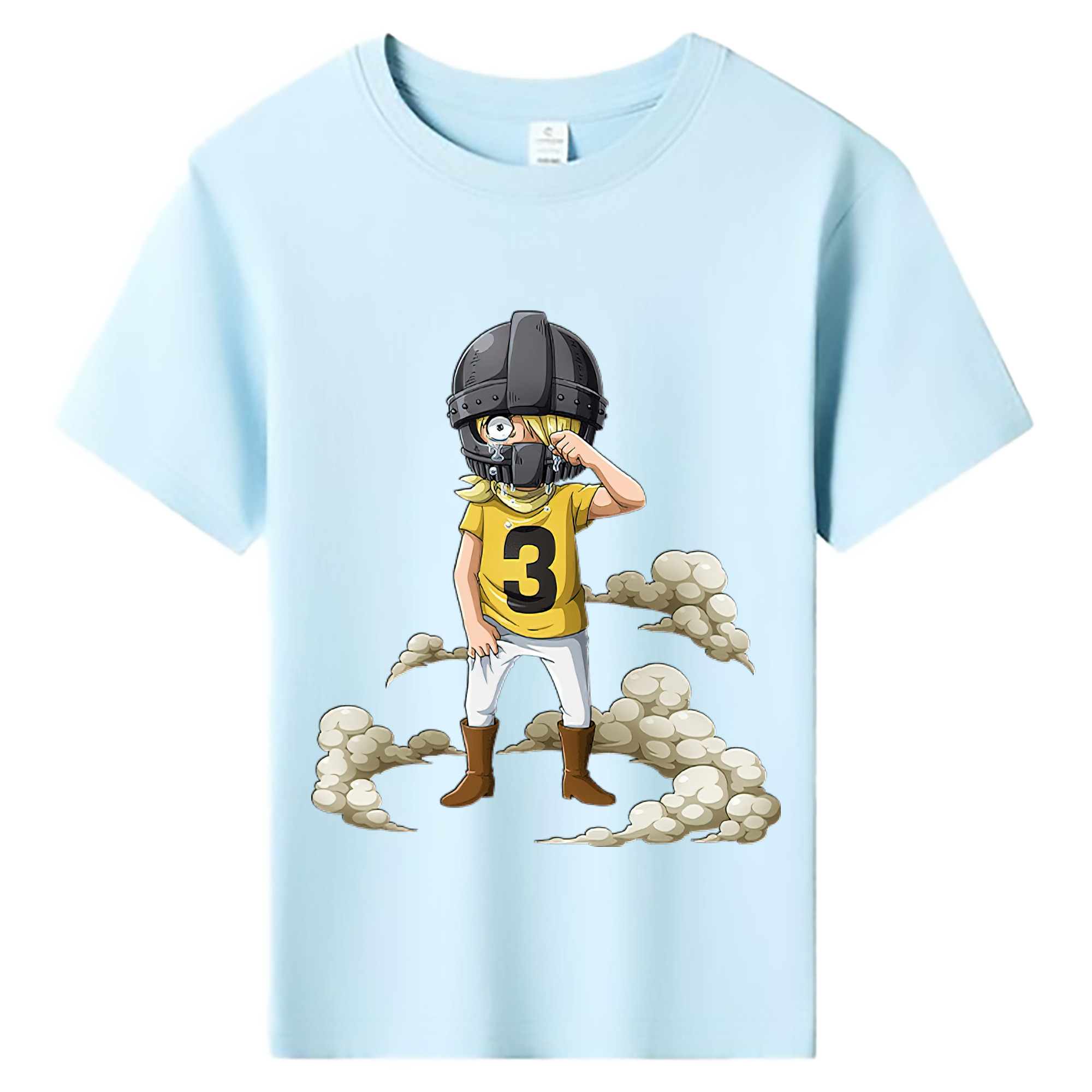 （画像用） ワンピース サンジ ONE PIECE Sanji 綿100％キッズTシャツ（フロントプリント）